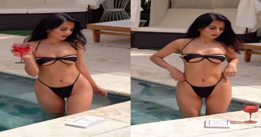 Actress Demi Mann shares bold video in bikini, see sexy poses of the actress in the pool